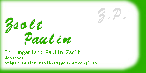 zsolt paulin business card